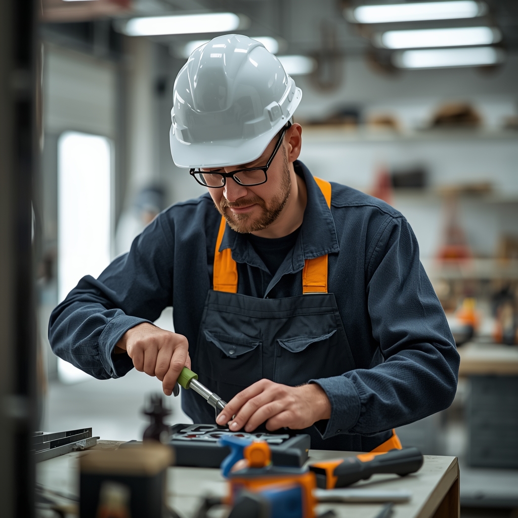 Artisan technicien au travail